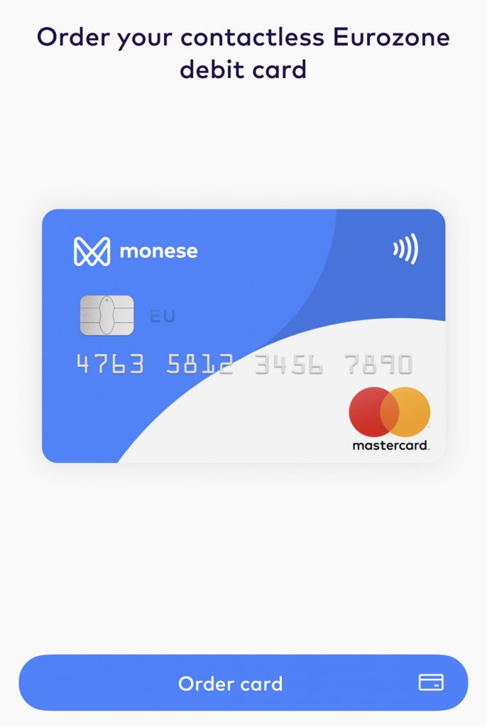 Monese開戶步驟-申請卡片